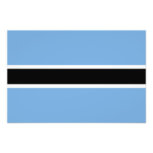 Patriottische vlag van Botswana Foto Afdruk