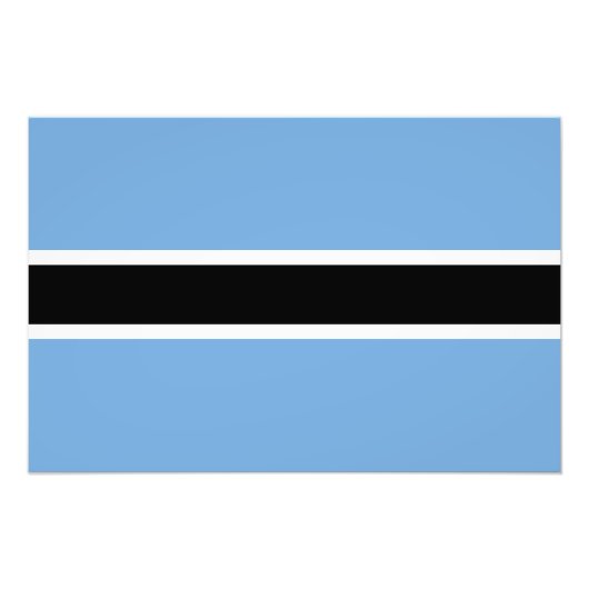 Patriottische vlag van Botswana Foto Afdruk (Voorkant)