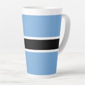 Patriottische vlag van Botswana Latte Mok (Rechterhoek)