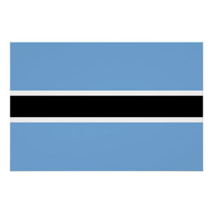 Patriottische vlag van Botswana Perfect Poster