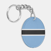 Patriottische vlag van Botswana Sleutelhanger (Voorkant Links)