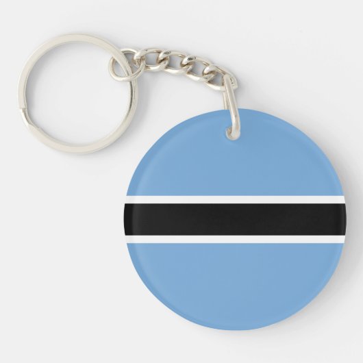 Patriottische vlag van Botswana Sleutelhanger (Voorkant)