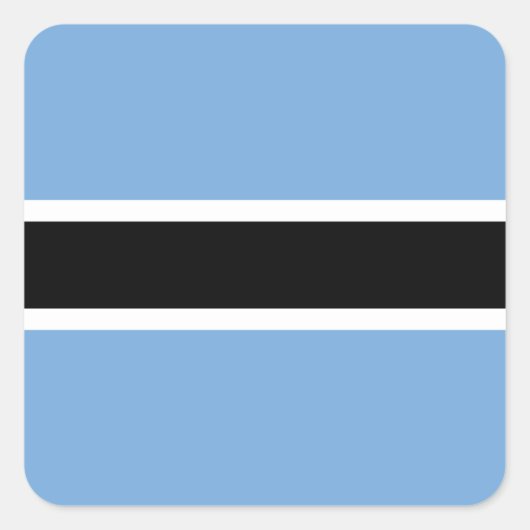 Patriottische vlag van Botswana Vierkante Sticker (Voorkant)