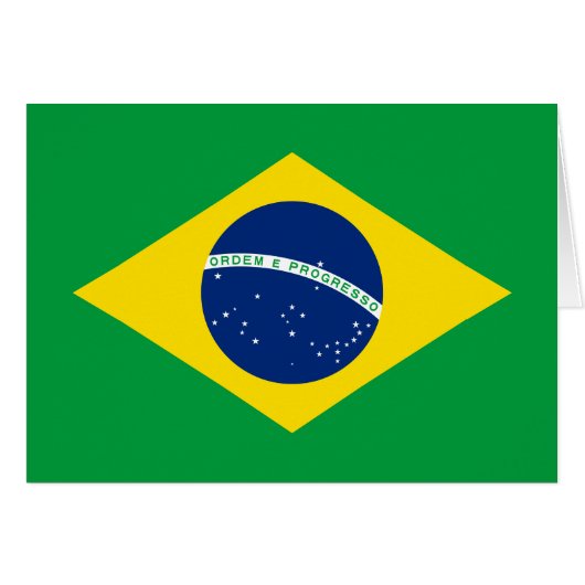 Patriottische vlag van Brazilië (Voorkant Horizontaal)
