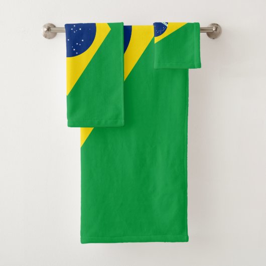 Patriottische vlag van Brazilië Bad Handdoek (Insitu)