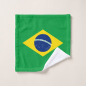 Patriottische vlag van Brazilië Bad Handdoek (Wasdoekje)