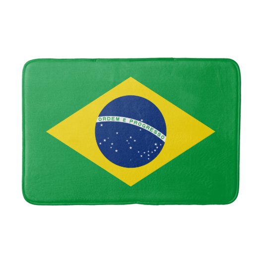 Patriottische vlag van Brazilië Badmat (Voorkant)