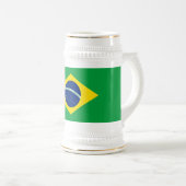 Patriottische vlag van Brazilië Bierpul (Voorkant rechts)