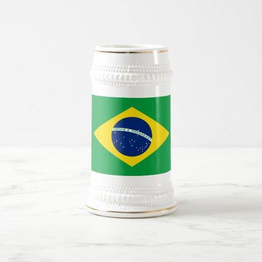 Patriottische vlag van Brazilië Bierpul (Center)