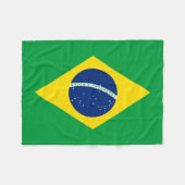 Patriottische vlag van Brazilië Fleece Deken (Voorkant (Horizontaal))