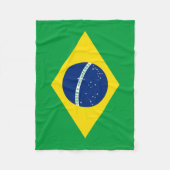 Patriottische vlag van Brazilië Fleece Deken (Voorkant)