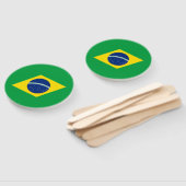 Patriottische vlag van Brazilië Handwaaier (Niet-gemonteerd)
