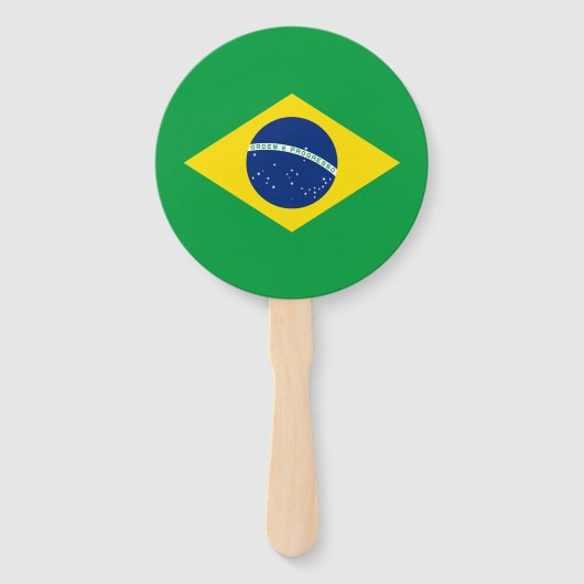 Patriottische vlag van Brazilië Handwaaier (Voorkant)