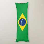 Patriottische vlag van Brazilië Lichaamskussen (Achterkant (Verticaal))