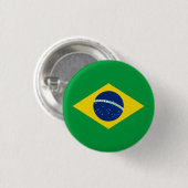Patriottische vlag van Brazilië Ronde Button 3,2 Cm (Voorkant /achterkant)