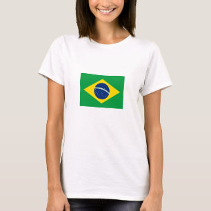Patriottische vlag van Brazilië T-shirt