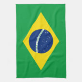 Patriottische vlag van Brazilië Theedoek (Verticaal)
