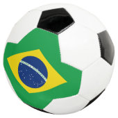 Patriottische vlag van Brazilië Voetbal (Drie kwart)