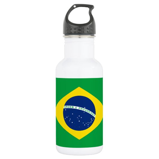 Patriottische vlag van Brazilië Waterfles (Voorkant)