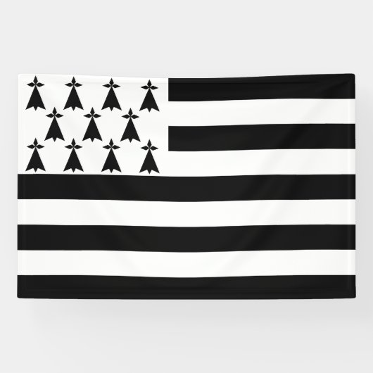 Patriottische vlag van Bretagne Spandoek (Horizontaal)