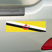 Patriottische vlag van Brunei Bumpersticker (Op auto)