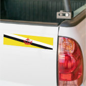 Patriottische vlag van Brunei Bumpersticker (Op Truck)