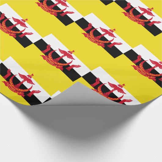 Patriottische vlag van Brunei Cadeaupapier (Hoek)
