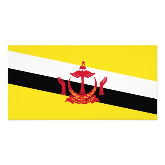Patriottische vlag van Brunei Foto Afdruk (Voorkant)