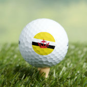 Patriottische vlag van Brunei Golfballen (Insitu Shirt)