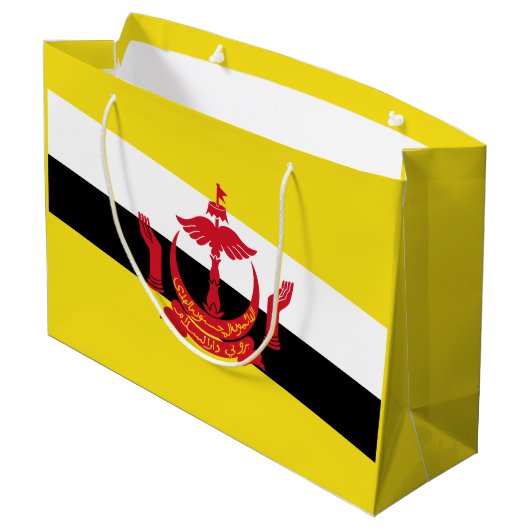 Patriottische vlag van Brunei Groot Cadeauzakje (Achterkant Gekanteld)