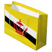 Patriottische vlag van Brunei Groot Cadeauzakje (Voorkant Gekanteld)