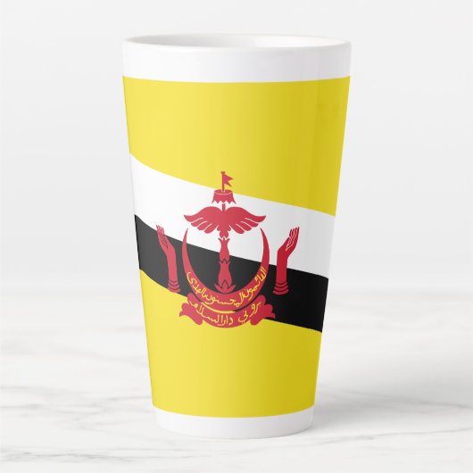 Patriottische vlag van Brunei Latte Mok (Voorkant)