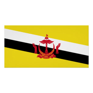 Patriottische vlag van Brunei Perfect Poster