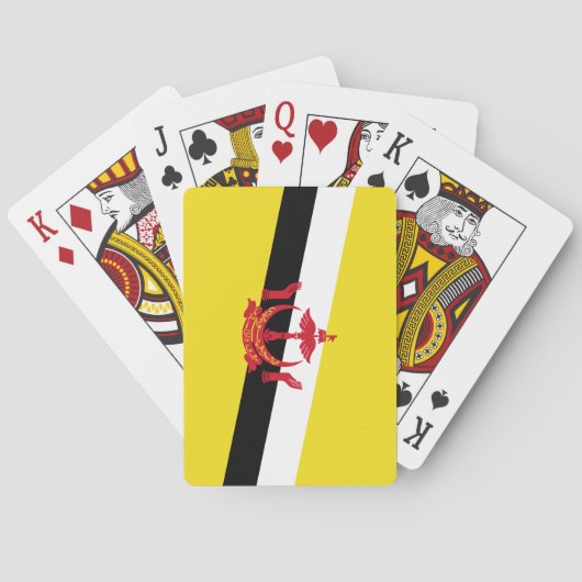 Patriottische vlag van Brunei Pokerkaarten (Achterkant)