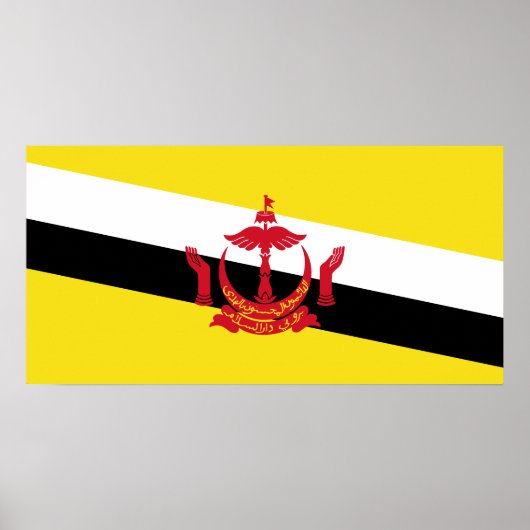 Patriottische vlag van Brunei Poster (Voorkant)