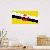 Patriottische vlag van Brunei Poster (Keuken)