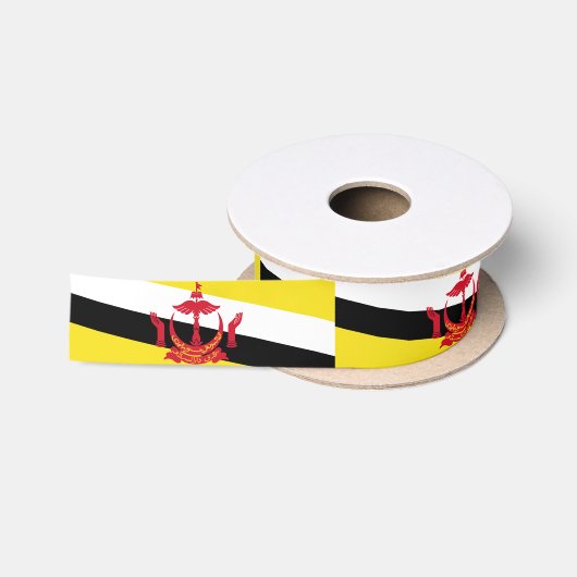 Patriottische vlag van Brunei Satijnen Lint (Spoel)