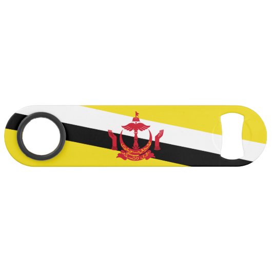 Patriottische vlag van Brunei Speed Flessenopener (Achterkant Horizontaal)