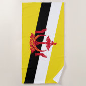 Patriottische vlag van Brunei Strandlaken (Voorkant)