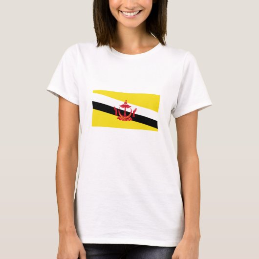 Patriottische vlag van Brunei T-shirt (Voorkant)