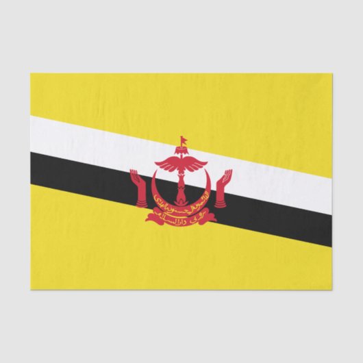 Patriottische vlag van Brunei tissuepapier (Voorkant)