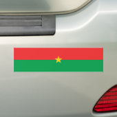 Patriottische vlag van Burkina Faso Bumpersticker (Op auto)