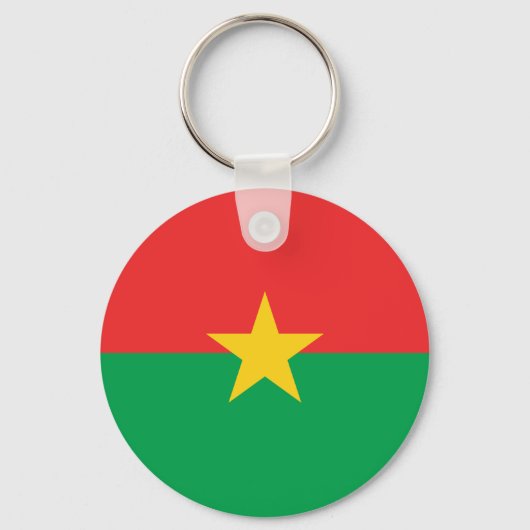 Patriottische vlag van Burkina Faso Sleutelhanger (Voorkant)