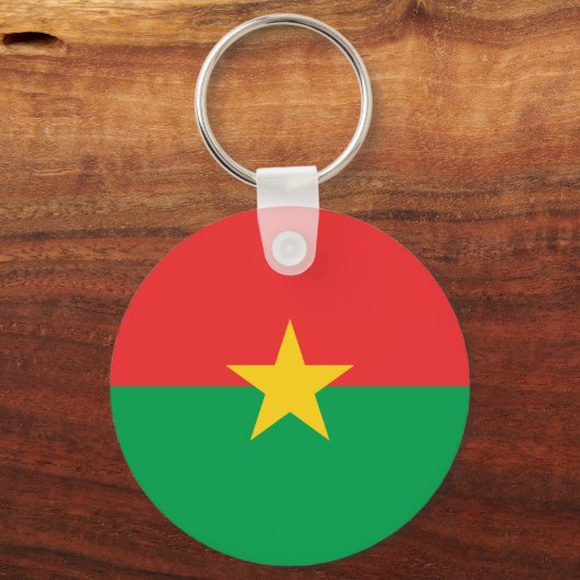 Patriottische vlag van Burkina Faso Sleutelhanger (Voorkant)