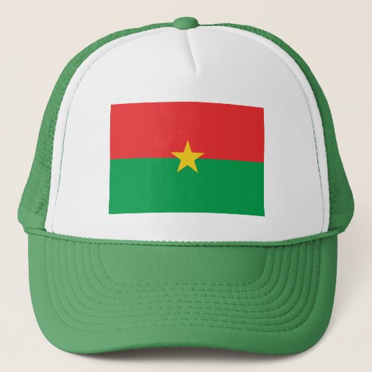 Patriottische vlag van Burkina Faso Trucker Pet (Voorkant)