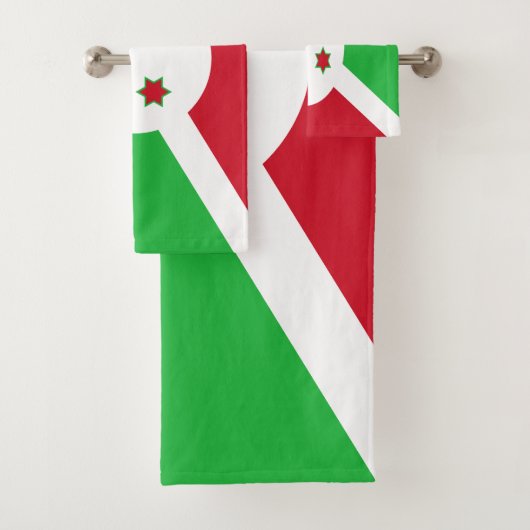 Patriottische Vlag van Burundi Bad Handdoek (Insitu)