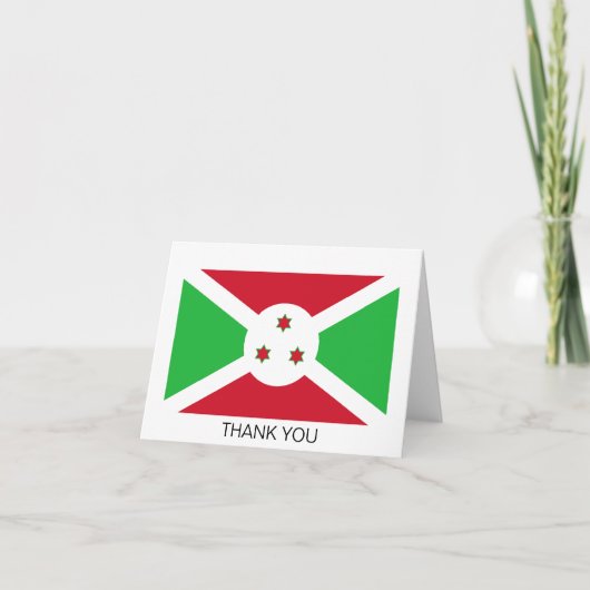 Patriottische Vlag van Burundi Bedankkaart (Voorkant)