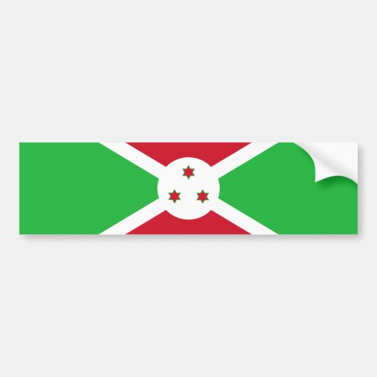 Patriottische Vlag van Burundi Bumpersticker (Voorkant)