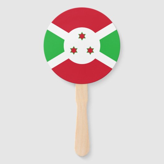 Patriottische Vlag van Burundi Handwaaier (Voorkant)