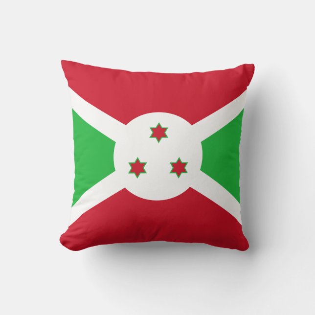 Patriottische Vlag van Burundi Kussen (Voorkant)